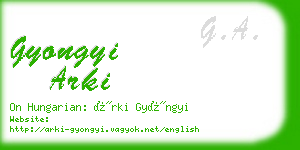 gyongyi arki business card